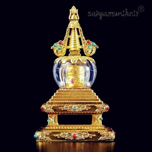 14.5cm Copper Ancient Buddhist Stupa Buddha Tower Decor  Home Design 07FC0E-D4 - KOEEK