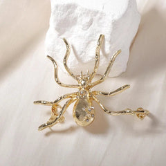 Spider Ear Cuff Alloy Clip On Earrings Punk Street Style Jewelry for Women 2 Set 07FC0E-D4 - KOEEK