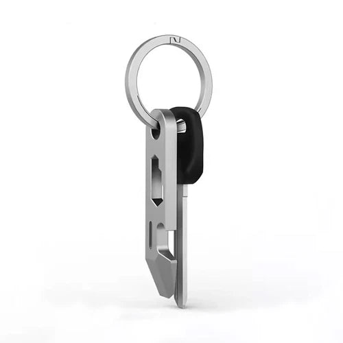Hot Mini Titanium Alloy Keychain Pry Bar EDC Crowbar Opener Outdoor Multi Tools 07FC0E-D4 - KOEEK