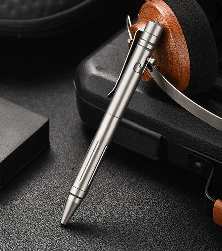 Titanium Alloy Practical Ball Pen Pocket Signature Tactical EDC Multi-Tools Pen 07FC0E-D4 - KOEEK