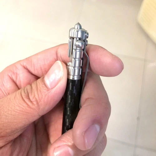 MG Carbon Fiber Pocket Ball Pen Business office Daily Signature Pen Portable EDC MG - KOEEK