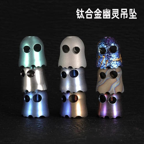 Pac-Man Monsuta Ghost Titan Alloy Bead EDC Zipper Pull knife lanyard EDC bead 07FC0E-D4 - KOEEK