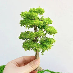 15cm Artificial Spring Green Wire Tree Miniature Landscape Model Craft Materials 07FC0E-D4 - KOEEK