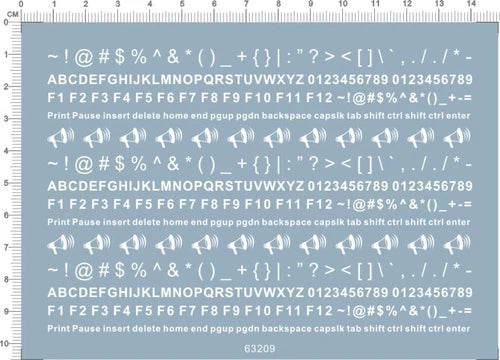 Detail Up Letters Numbers keyboard Markings Model Kit Water Slide Decal White 07FC0E-D4 - KOEEK