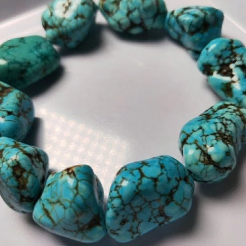 Natural Turquoise Bracelet Irregular Beads Boho Style Necklace Jewelry For Women 07FC0E-D4 - KOEEK