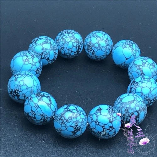 Natural Turquoise Bead Bracelet Necklace Handmade Gemstone Prayer Beads Unisex 07FC0E-D4 - KOEEK