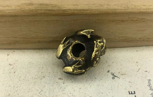 Frog Paracord Bead Hand-Casted Brass Charms EDC Accessories Pendant Buckle 07FC0E-D4 - KOEEK