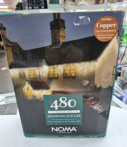 Noma Indoor / Outdoor 480 LED Snowing Icicle Christmas Xmas Lights - White NOMA - KOEEK