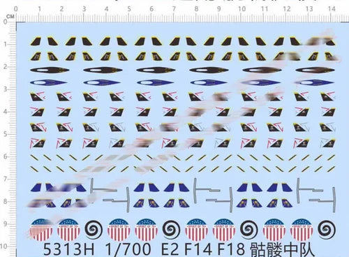 1/700 E2 F14 F18 modern Carrier-based aircraft Markings Water Slide Decal 5313H 07FC0E-D4 - KOEEK