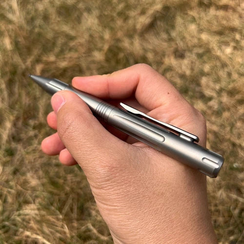 EDC Titanium Alloy Pocket Ball Pen Tactical Signature Pen Stationery w 5 Refills 07FC0E-D4 - KOEEK