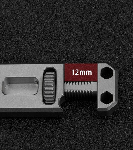 Titanium EDC Multi Tools Adjustable Wrench Mini Pocket Pry Bar Crowbar with Bits 07FC0E-D4 - KOEEK