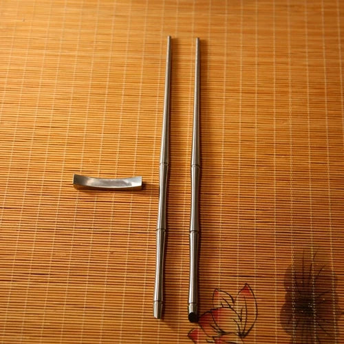 EDC Solid TC4 Titanium Chopsticks Section Foldable With Pack Travel Tools 07FC0E-D4 - KOEEK