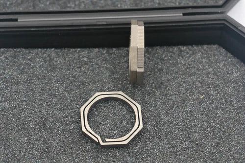 TC4 Titanium Outdoor Octagon EDC Key Ring Keychain Lightweight Hanging Buckle 07FC0E-D4 - KOEEK