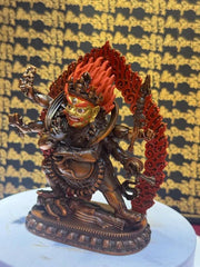 12CM 6 Arms Mahakala Copper Statue Home Design Collection 07FC0E-D4 - KOEEK