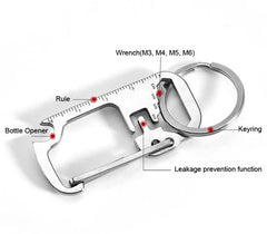 Outdoor EDC Multi Tools Waist Hanging Carabiner Creative Portable Keychain 07FC0E-D4 - KOEEK