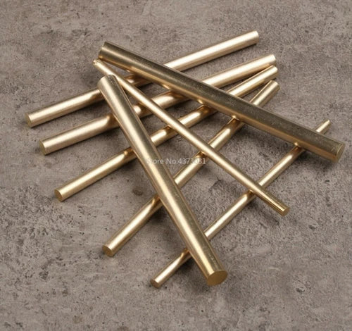 10 Pcs Brass Rod Pins 4" Length Knife Handle Pin Rivets 2/3/4/5/6/8mm Diameter 07FC0E-D4 - KOEEK