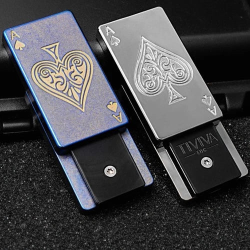 Titanium Alloy Fidget Toy EDC Push Card Slider Toy Stress Relief Gadget 07FC0E-D4 - KOEEK