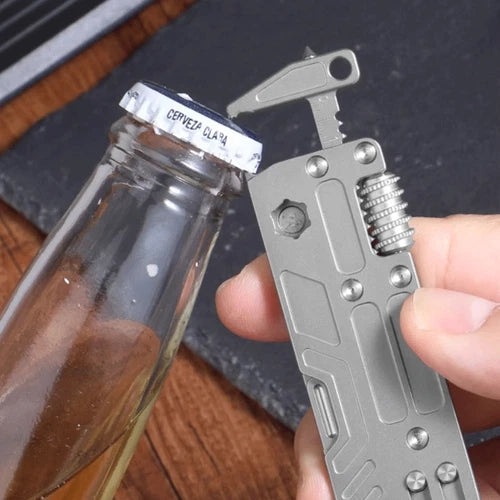 EDC Titanium Alloy Multi Tools Adjustable Wrench Pocket Outdoor Camping Keychain 07FC0E-D4 - KOEEK