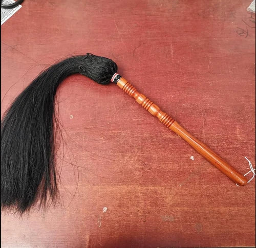 REAL Horse Tail Fly Whisk Swatter TV prop Martial Arts Buddhist Horsetail 07FC0E-D4 - KOEEK