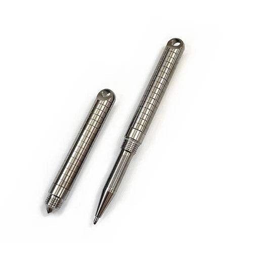Hot Titanium Mini Ballpoint Pen EDC Keychain Signing Writing Pen Business Office 07FC0E-D4 - KOEEK