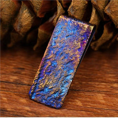 Handmade Titanium Alloy Money Clip Cash Credit Card Money Holder Wallet EDC Gift 07FC0E-D4 - KOEEK