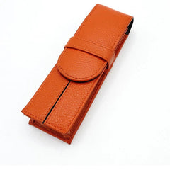 Leather Fountain Pen Case 2 Pen Holder Case Pouch 07FC0E-D4 - KOEEK
