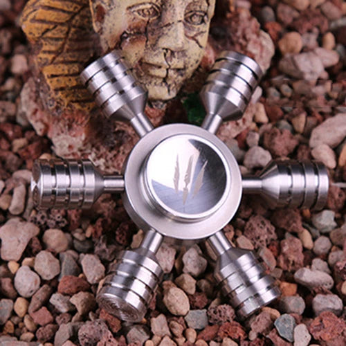 Six Cylinders Fidget Spinner Stainless Steel Hand Spinner Adult EDC Fidget Toys 07FC0E-D4 - KOEEK