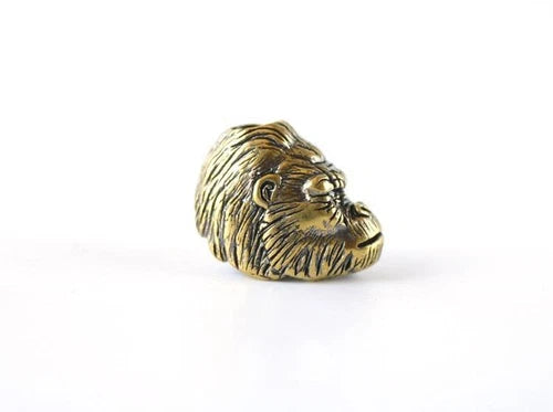 Brass Gorilla Head Knife Lanyard Bead Paracord Pendant EDC Accessories DIY Craft 07FC0E-D4 - KOEEK