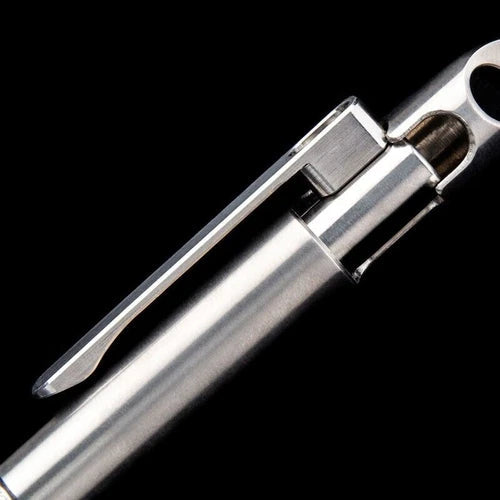 Premium Titanium Pocket Ball Pen Ballpoint Pen Checkered Design Outdoor EDC 07FC0E-D4 - KOEEK