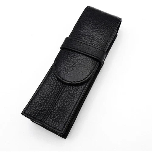 Leather Fountain Pen Case 2 Pen Holder Case Pouch 07FC0E-D4 - KOEEK