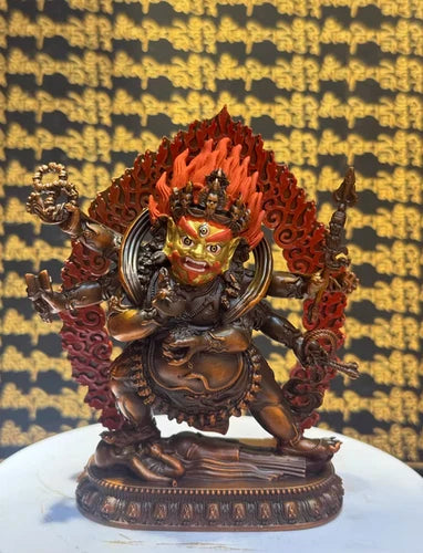 12CM 6 Arms Mahakala Copper Statue Home Design Collection 07FC0E-D4 - KOEEK
