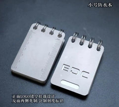 EDC Titanium Alloy Notepad Portable Recyclable Tools Outdoor Camping Gear Tools 07FC0E-D4 - KOEEK