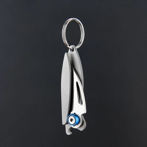 Mini Titanium Foldable Blade Knife Opener Outdoor Camping Pocket EDC Keychain 07FC0E-D4 - KOEEK