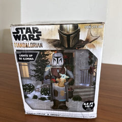 Star Wars Mandalorian and Grogu Baby Yoda Christmas Inflatable 6.5 FT Light Up 07FC0E-D4 - KOEEK