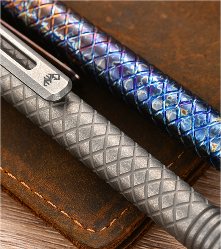 EDC Titanium Alloy Pen Working Learning Pen Ballpoint Signature Tool Pen W/ Clip 07FC0E-D4 - KOEEK