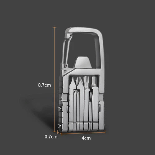Outdoor Stainless Steel Multi Tools Card Bottle Opener Keychain EDC LittleHelper 07FC0E-D4 - KOEEK