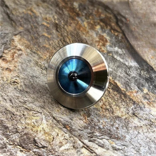Titanium Stainless Steel Spinning Top Gyroscope Gyro Desktop Fidget Toy EDC Gift 07FC0E-D4 - KOEEK
