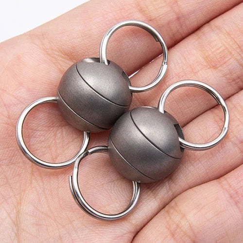 HotEDC 360 Degree Rotation Titanium Alloy Gimbal Keychain W Key Ring CarKeychain 07FC0E-D4 - KOEEK