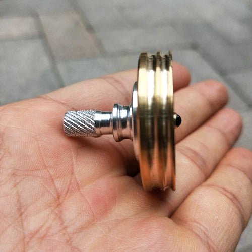High Performance Spinning Top Brass Aluminum Desktop Fidget Gyroscope Gyro Toy 07FC0E-D4 - KOEEK