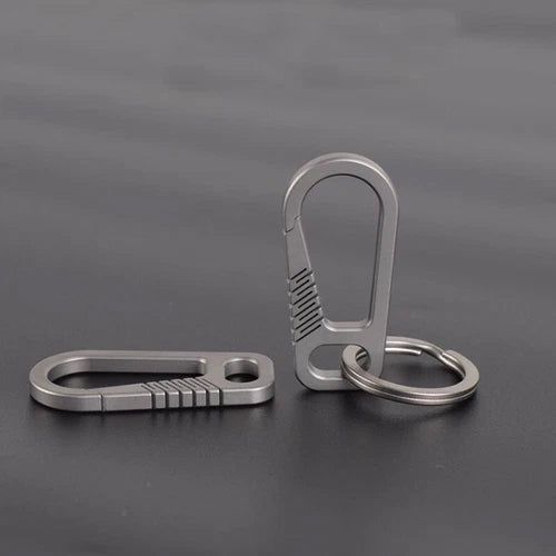 TC4 Titanium Alloy Keychain Backpack Hanging Buckle EDC Outdoor Key Carabiner 07FC0E-D4 - KOEEK
