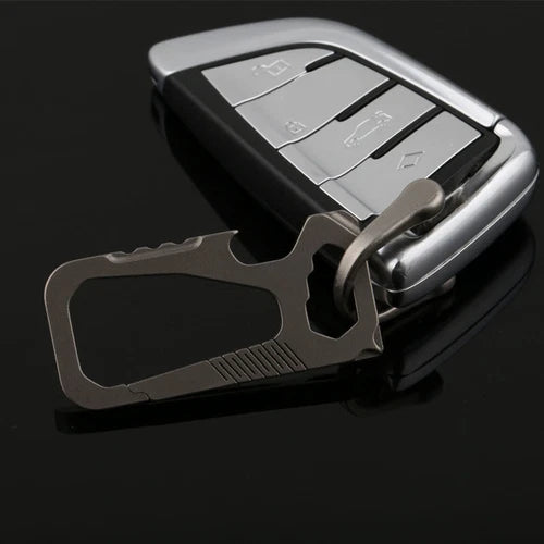 Titanium Alloy Carabiner Key Chain Clip Snap Hook Buckle Key Ring Outdoor EDC 07FC0E-D4 - KOEEK