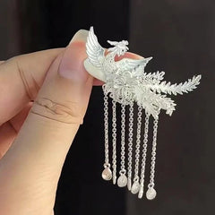 Chinese Style Phoenix Hair Clip Vintage  Oriental Hanfu Accessory 07FC0E-D4 - KOEEK