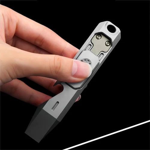 EDC Titanium Pry Bar Crowbar Bottle Opener Fidget Slider Toy Pocket Multi Tool 07FC0E-D4 - KOEEK