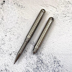 Hot Titanium Mini Ballpoint Pen EDC Keychain Signing Writing Pen Business Office 07FC0E-D4 - KOEEK