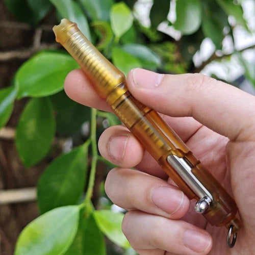 EDC Ultem PEI + Titanium Keychain Ball Pen Mechanical Pen Office Signature Pen 07FC0E-D4 - KOEEK