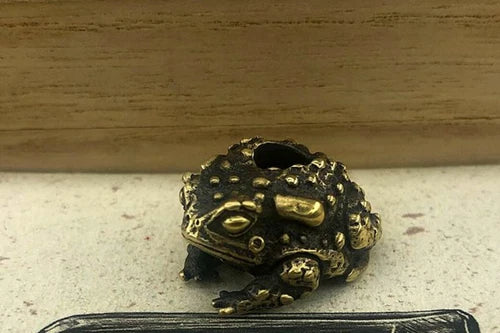 Frog Paracord Bead Hand-Casted Brass Charms EDC Accessories Pendant Buckle 07FC0E-D4 - KOEEK