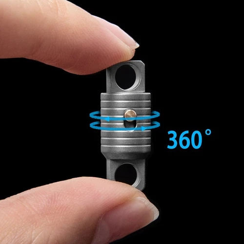 EDC 360 Degree Rotation Titanium Alloy Gimbal Keychain w Key Ring Car Keychains 07FC0E-D4 - KOEEK