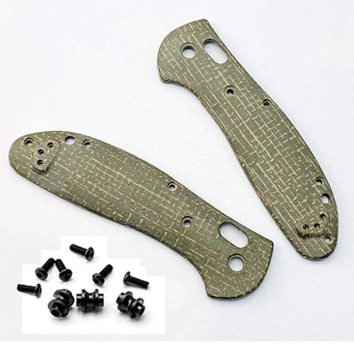 1Pair Micarta Handle Patches Grips Scales for Benchmade Griptilian 551 knives 07FC0E-D4 - KOEEK