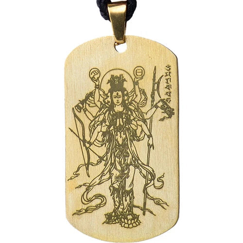 Moli Zhitian Doumu Yuanjun Pendant Taoist Amulet Protection Necklace Jewelry 07FC0E-D4 - KOEEK