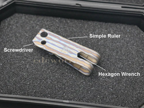 MG Titanium TC4 Money Clip Key Chain Wrench Screwdriver Multi EDC Tools MG-MC8F MG - KOEEK